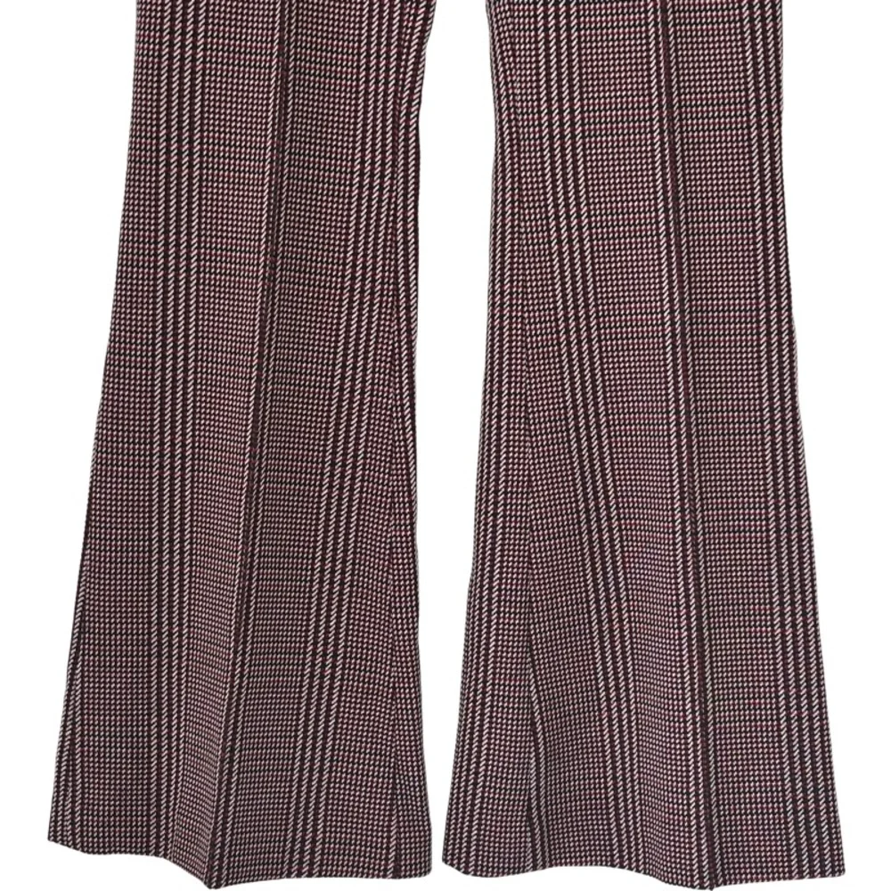 ROSETTA GETTY Pull On Cropped Flare Trousers in Plaid Size XS - Picture 7 of 14